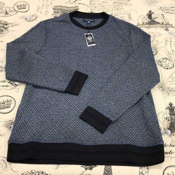 Vince Camuto Slim Fit Diamond Textured Sweater - Picture 3 of 7